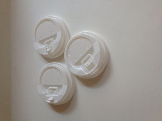 Çin 4 Tek Kağıt Kahve Kupaları için Gram Yuvarlak Beyaz veya Siyah Bacalı PET Plastik Kapaklar Tedarikçi