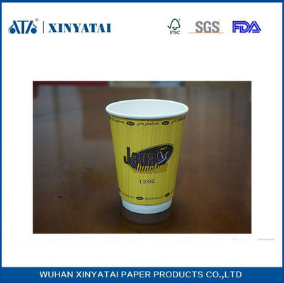 Çin Meyve Suyu / İçecek Özel Kağıt Kahve Fincanı, Sıcak içecekler Takeaway Kahve Fincanları Tedarikçi