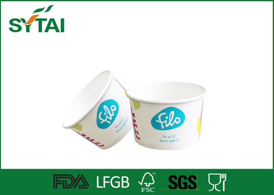 Çin 4 Oz Özel Kalınlaşmak Kağıt Ice Cream Bardaklar, kapaklı tek kullanımlık kağıt bardaklar Tedarikçi
