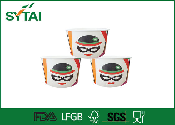 Çin Özel Logo Kağıt Dondurma Kupaları / Biyobozunur kağıt dondurma Karakter Tasarım çanaklar Tedarikçi