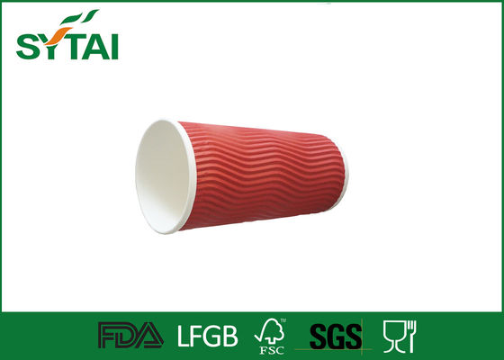 Red Ripple Paper Cups , drinking double walled paper coffee cups