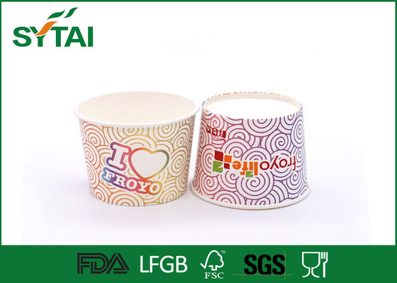 Çin 20 OZ Yaratıcı Tasarım Renkli Kağıt Dondurma Kupaları / Yoğurt Kupaları Tedarikçi