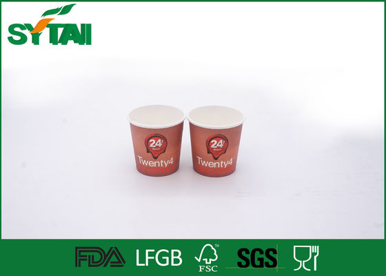 Çin Logo Baskılı Sıcak İçecek Kağıt Bardak / Çift PE Kaplamalı Kağıtlı Tek Kullanımlı Çay Bardakları Tedarikçi