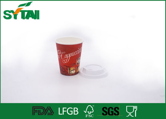 Çin SGS FDA Standardı İle Sıcak İçecekler / Sıcak İçecek Kaplar için Özel Tek Kağıt Bardak Tedarikçi