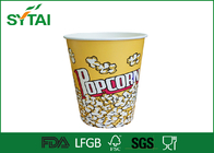 Tek kullanımlık kağıt Popcorn Kovalar / Biyobozunur Kağıt Popcorn Bardaklar Çok Renkli