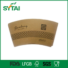 FDA SGS Özelleştirilmiş Kağıt Kupası Fan / Levha Logo Baskılı, Turuncu Renkli
