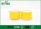 Basit Özelleştirilmiş Sarı Kağıt Dondurma Çanaklar Tek Logo Baskılı Tedarikçi