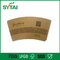 FDA SGS Özelleştirilmiş Kağıt Kupası Fan / Levha Logo Baskılı, Turuncu Renkli Tedarikçi