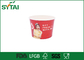 Kırmızı Güzel Tekli Dondurma Bardakları Eko Dostu Logo Özelleştirilmiş Tedarikçi