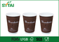 Kraft Üç Katman Kahverengi Kağıt Kahve Fincanı / Geri dönüşümlü Tek Bardaklar Tedarikçi